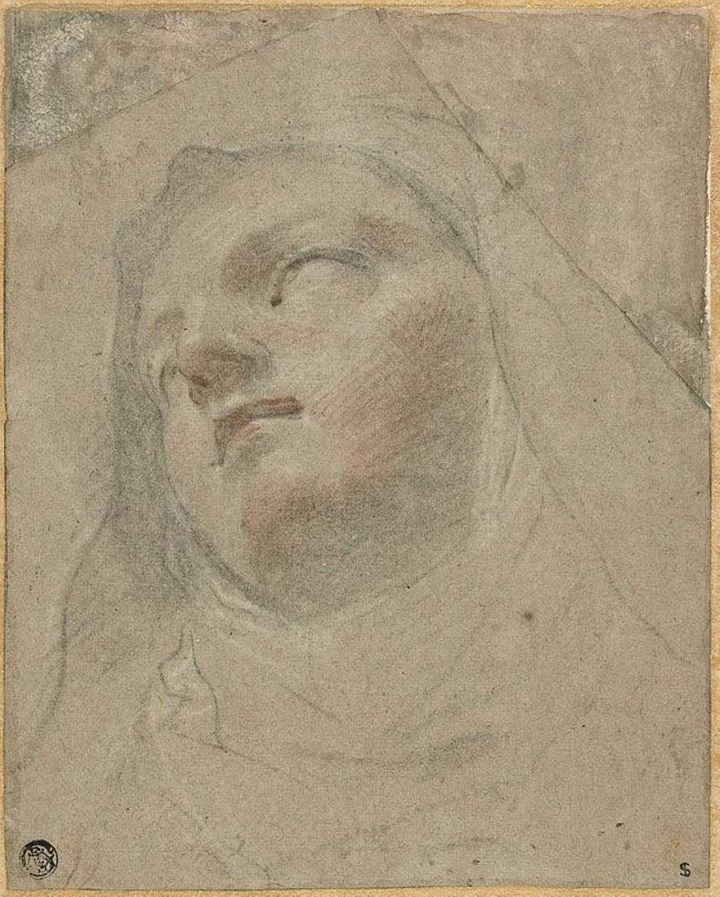 Head of a Dominican Nun: Study for the Ecstasy of Saint Dominic av Domenico Maria Canuti