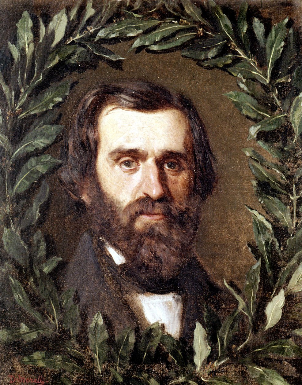 Porträtt av den italienska kompositören Giuseppe Verdi (1813 - 1901). Målning av Morelli. av Domenico Morelli