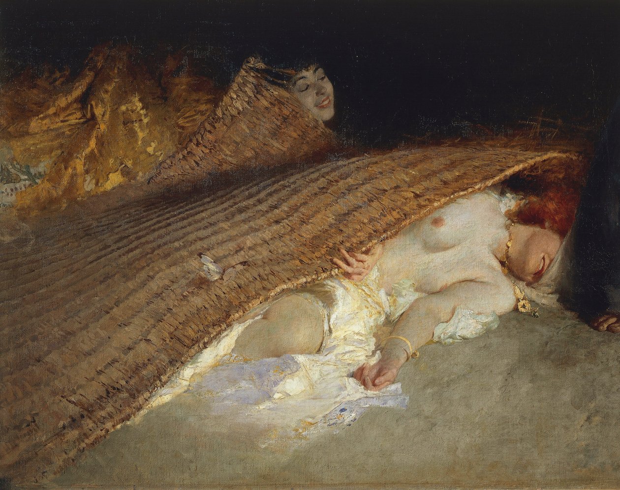 Frestelsen av St Anthony, detalj av Domenico Morelli
