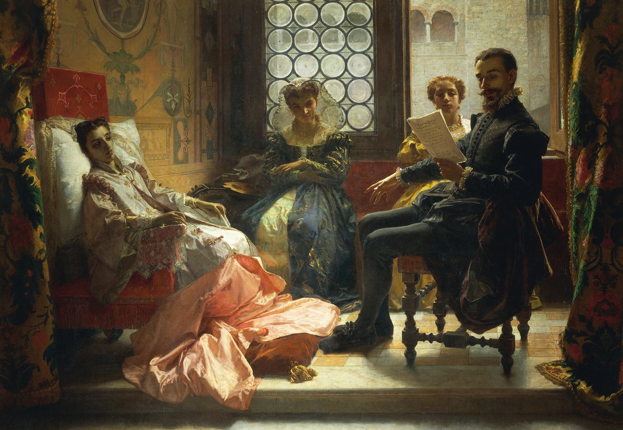 Torquato Tasso läser det befriade Jerusalem till Eleonora d