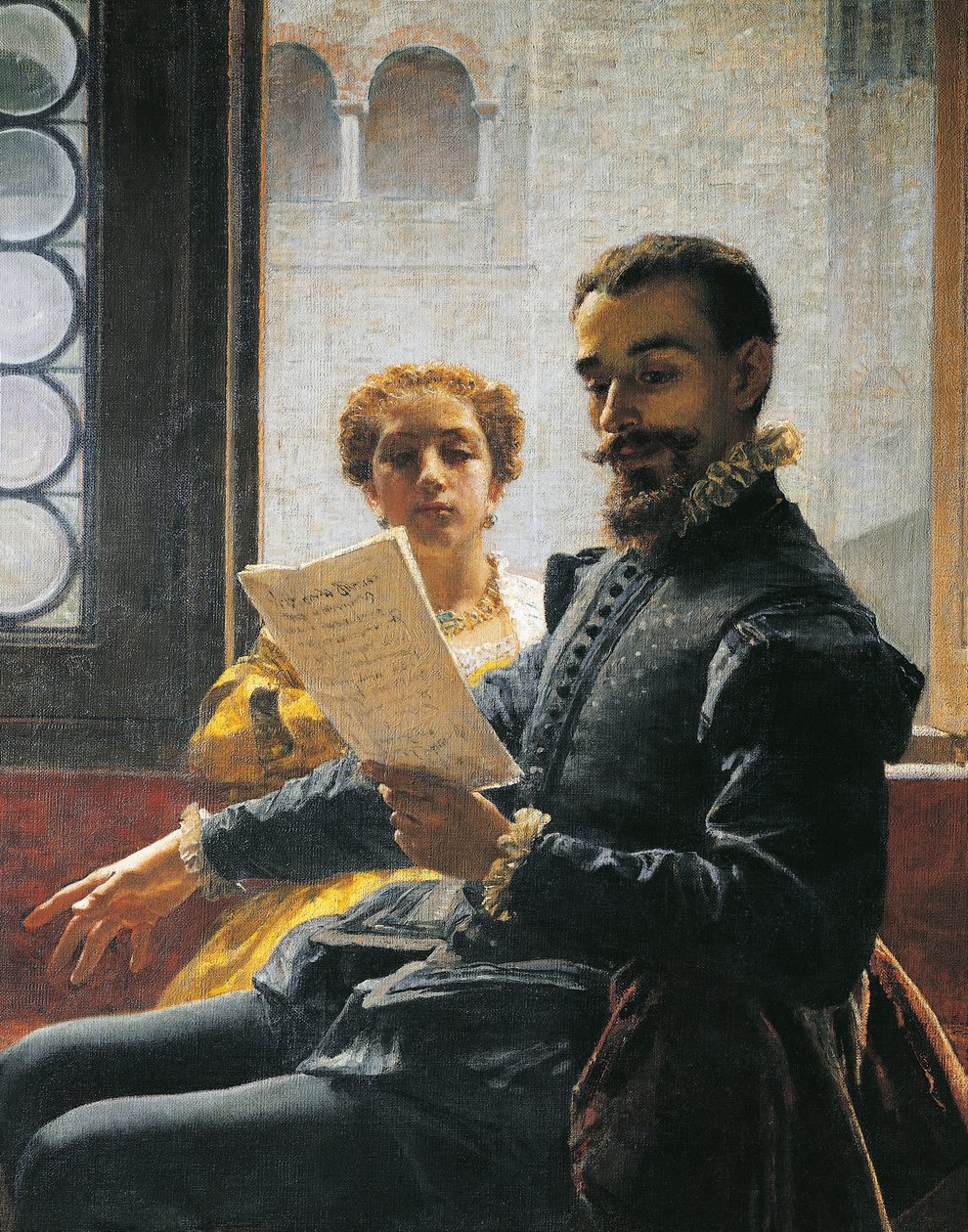 Torquato Tasso läser Liberated Jerusalem to Eleonora d