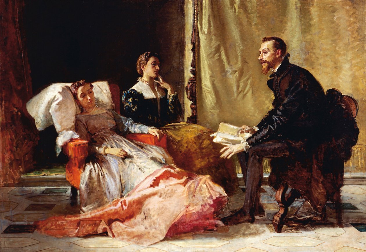 Torquato Tasso läser det befriade Jerusalem till Eleonora d