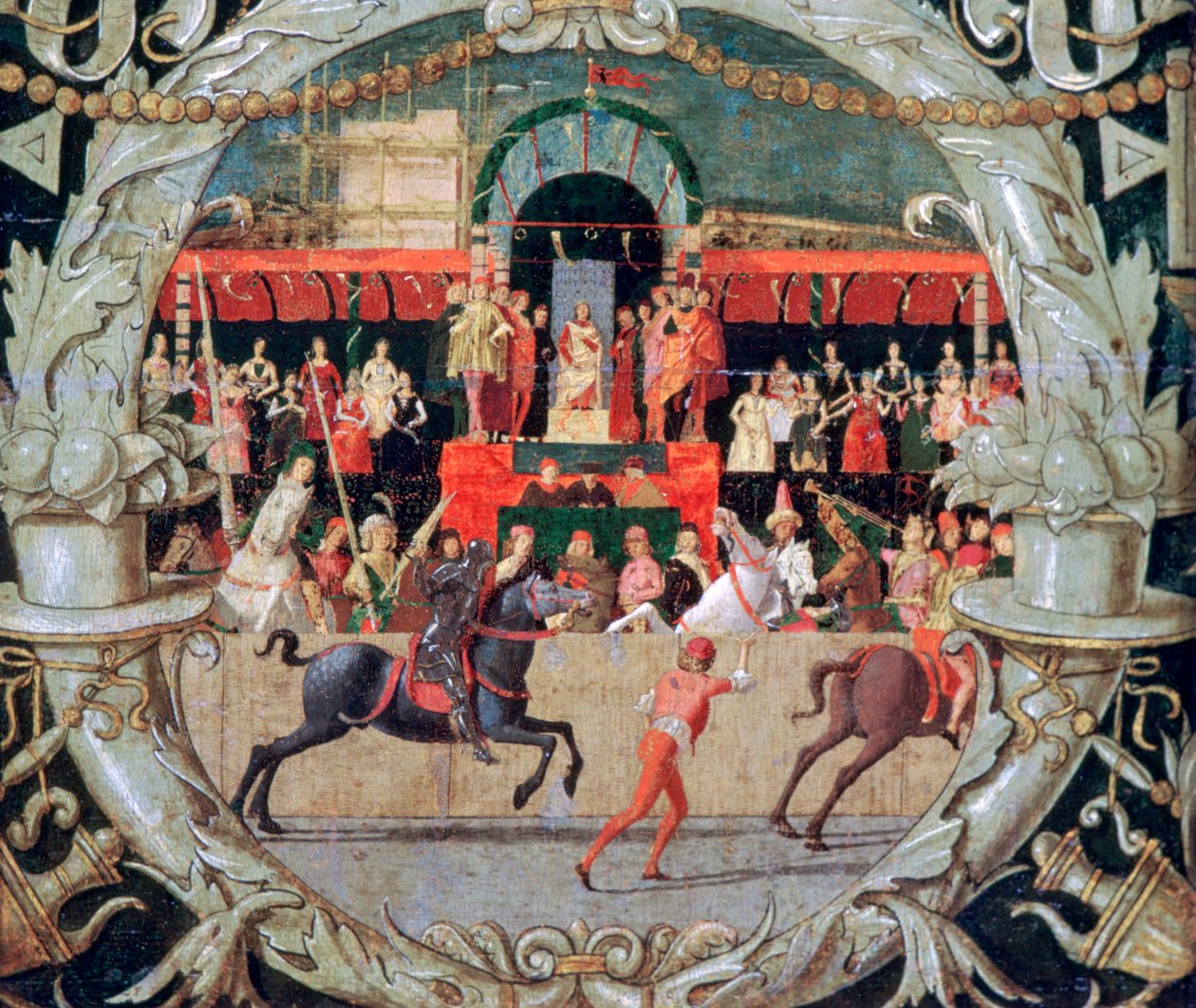 Sabinernas våldtäkt före signalen, c1490 av Domenico Morone