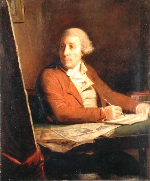 Porträtt av Francesco Bartolozzi (1727-1815) (olja på duk) av Domenico Pellegrini