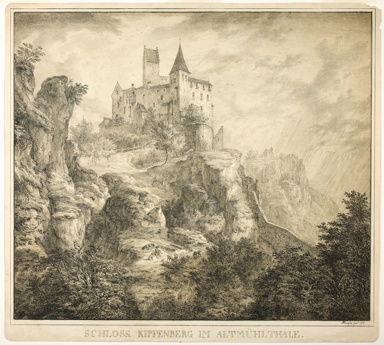 Kipfenberg slott i Altmühldalen av Domenico Quaglio