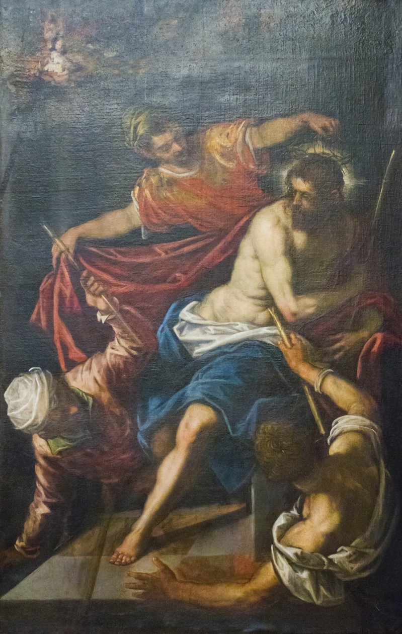 Kristus krönt med törnar, ca 1590 (olja på duk) av Domenico Robusti Tintoretto