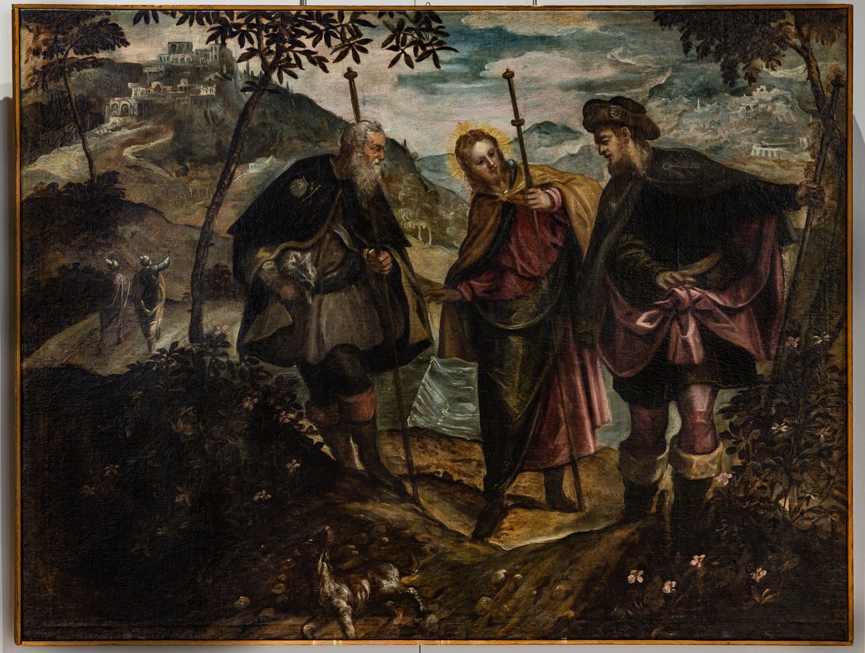 Möte på vägen till Emmaus (olja på duk) av Domenico Robusti Tintoretto