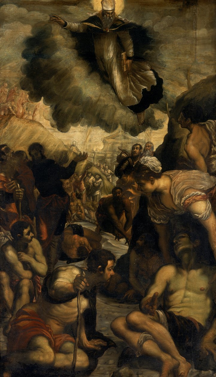 Saint Augustine healing the crippled, c.1549 av Domenico Robusti Tintoretto