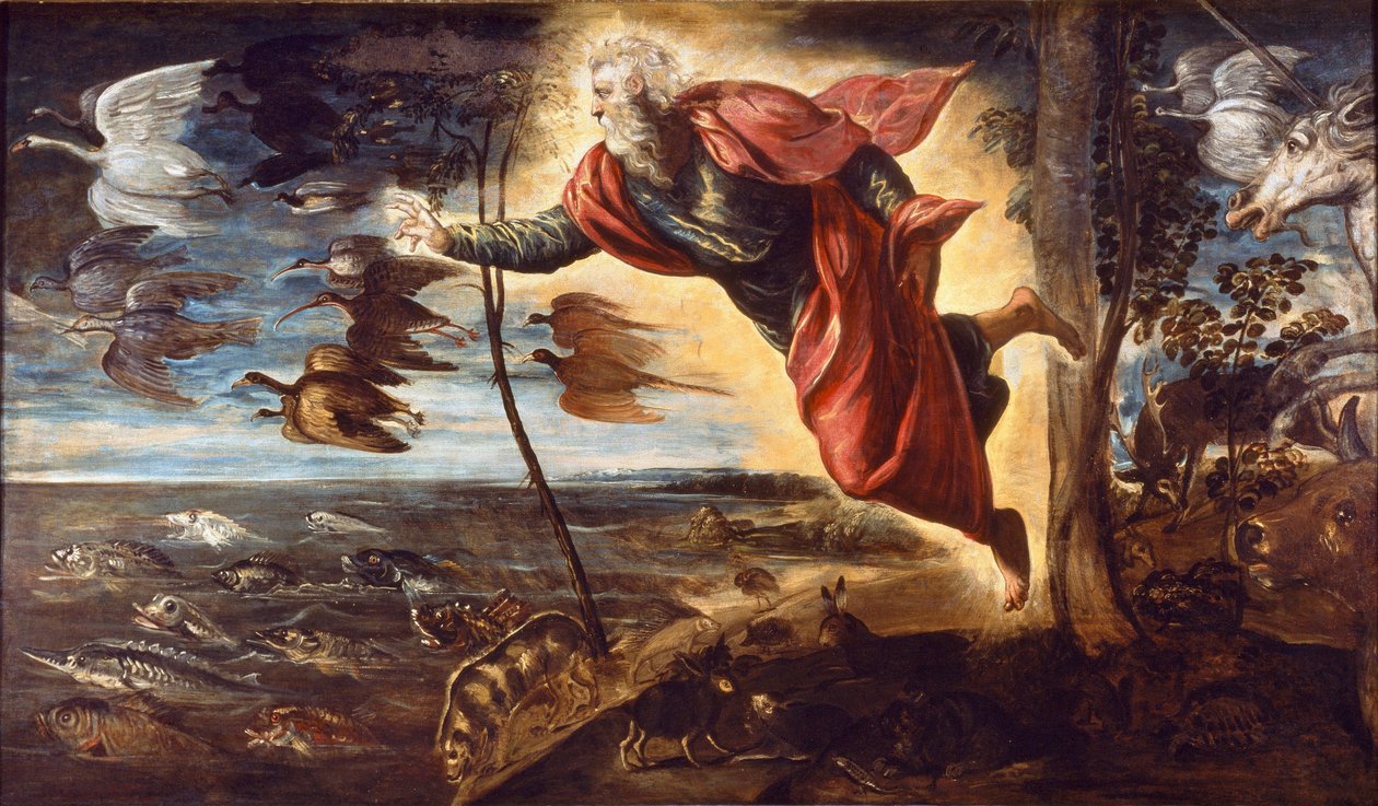 Skapandet av djur (målning av Domenico Robusti Tintoretto