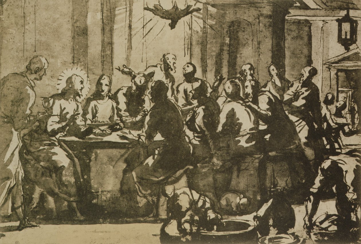 Sista måltiden av Domenico Robusti Tintoretto
