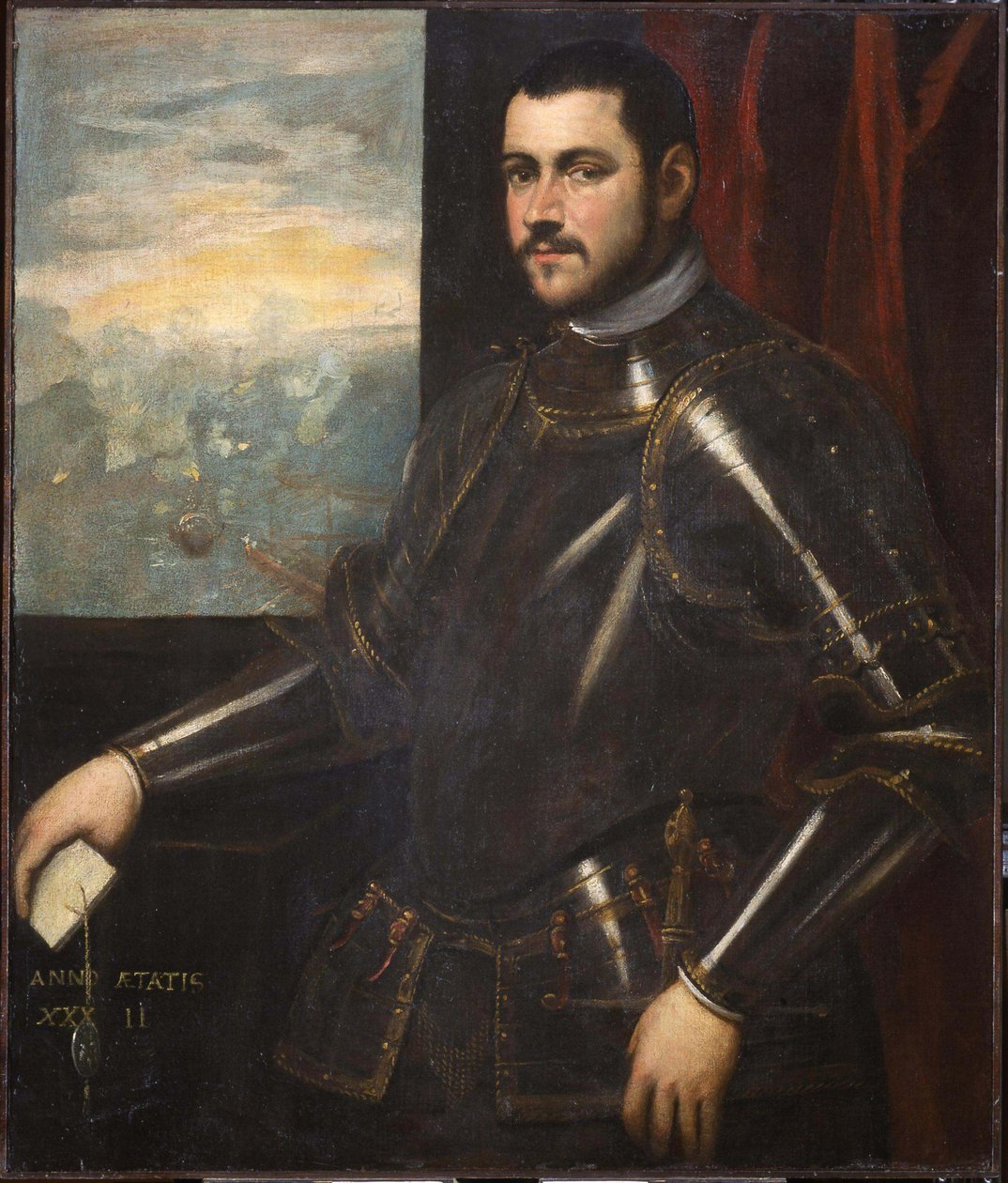Porträtt av en venetiansk amiral, 1500-talet. av Domenico, Tintoretto