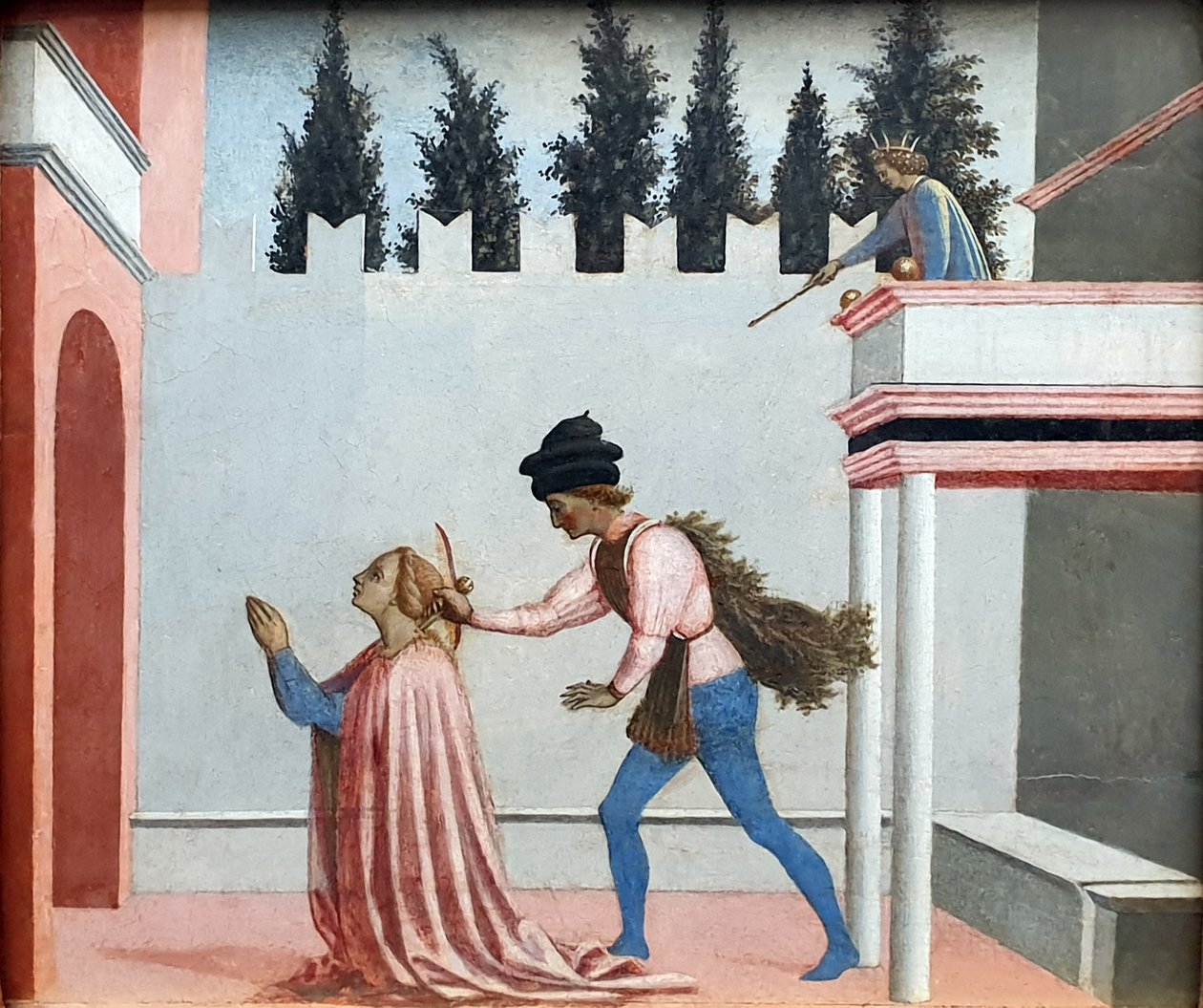 Tyska: Das Martyrium der Heiligen Lucia Den heliga Lucias martyrium av Domenico Veneziano