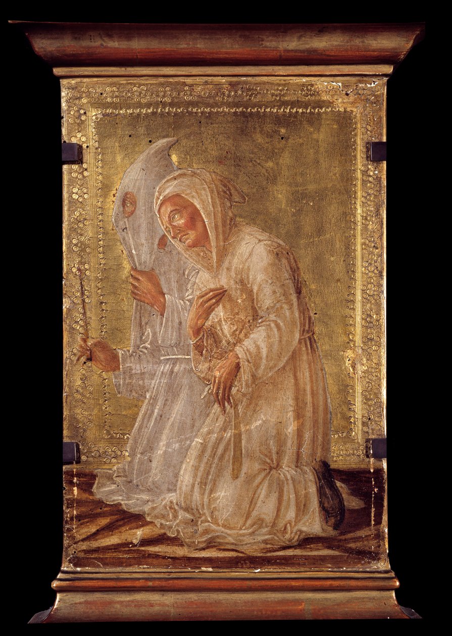 Två flagellerande trämålningar av Domenico Veneziano (1400-1481) 1400-talet (esp.) Bayonne, Bonnat-museet. av Domenico Veneziano