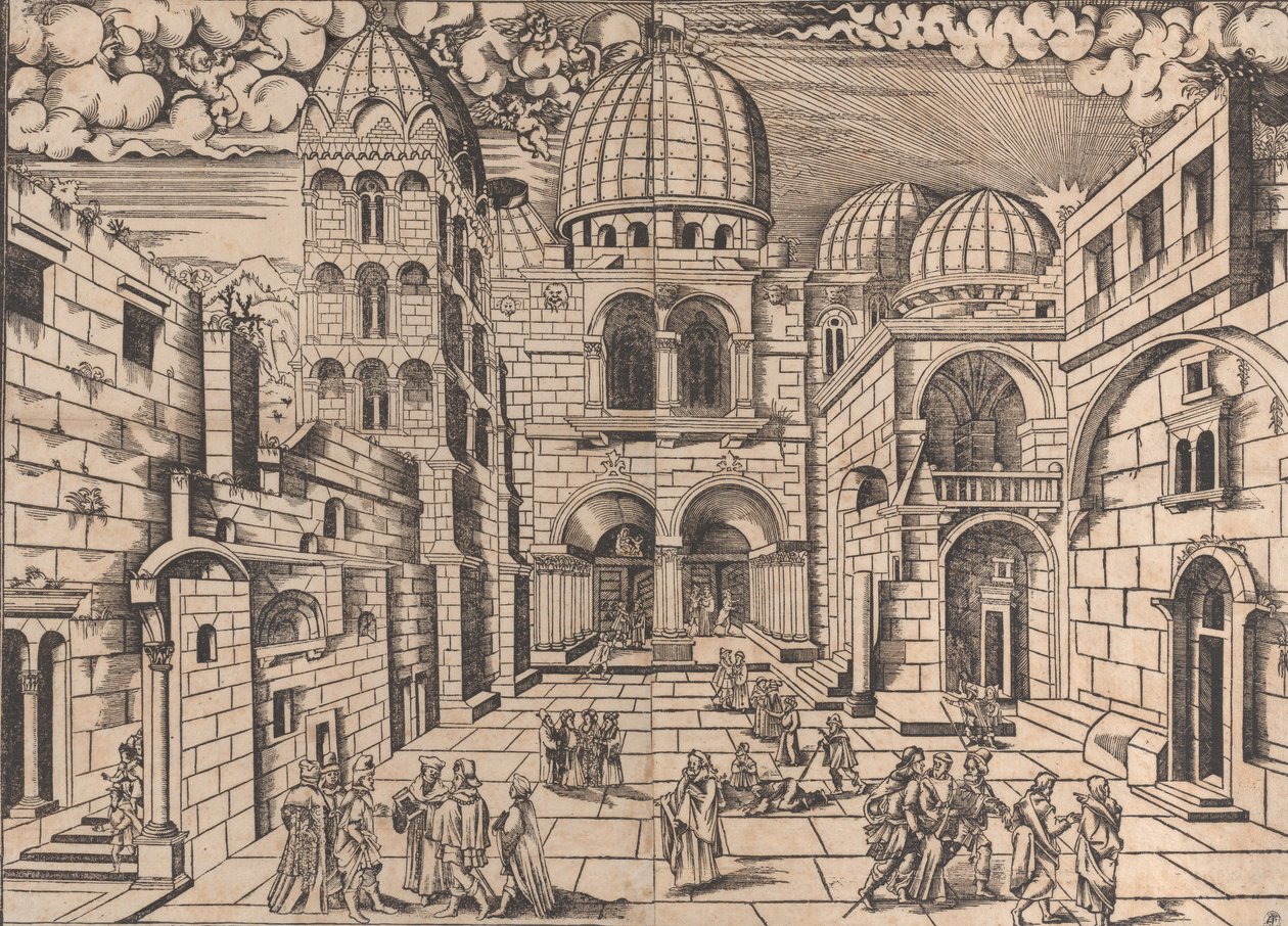 Heliga gravens kyrka, Jerusalem, ca. 1546. av Domenico dalle Greche