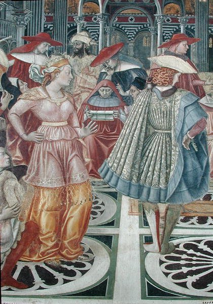 Påven Celestine III (ca 1106-98) ger sjukhuset i Siena självstyre av Domenico di Bartolo