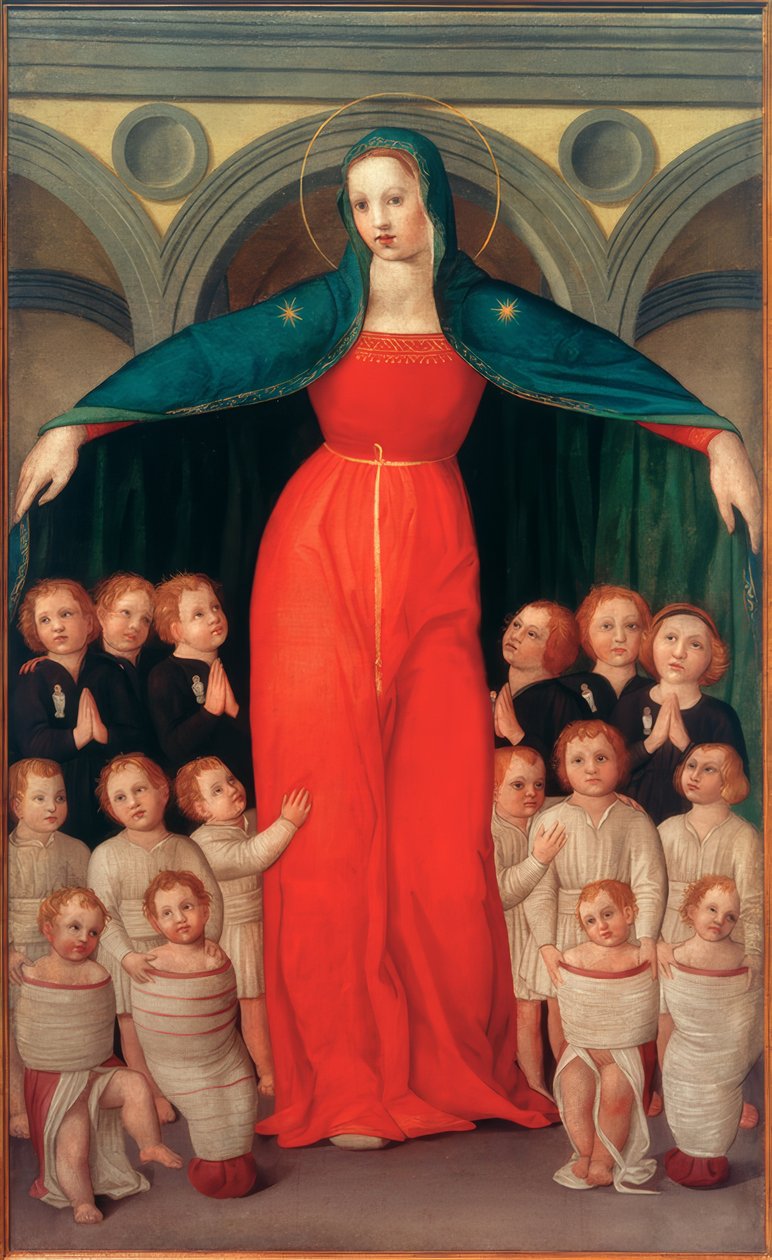 Madonna Findelkindern av Domenico di Michelino