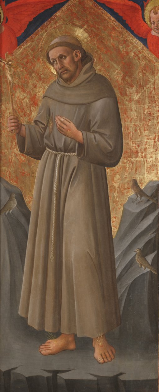 St. Franciskus av Assisi, ca 1460 (tempera på panel) av Domenico di Michelino