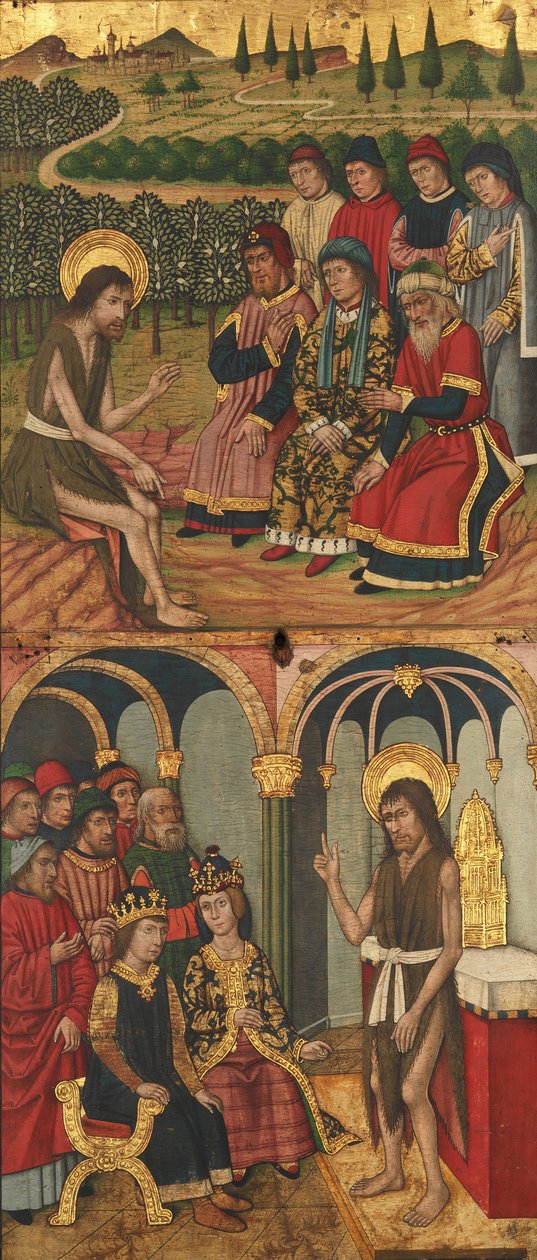 Panel av Johannes Döparen med scener ur hans liv, 1464-1507. av Domingo Ram