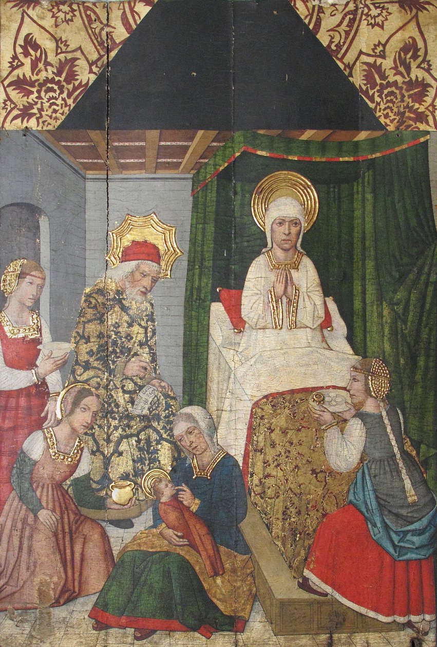 Panel med Johannes Döparens födelse från Retable, 1400-talet. av Domingo Ram