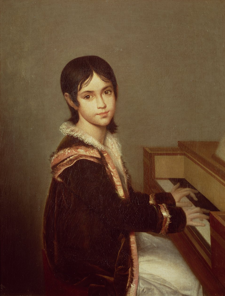 Konstnärens dotter vid pianot av Domingos Antonio de Sequeira