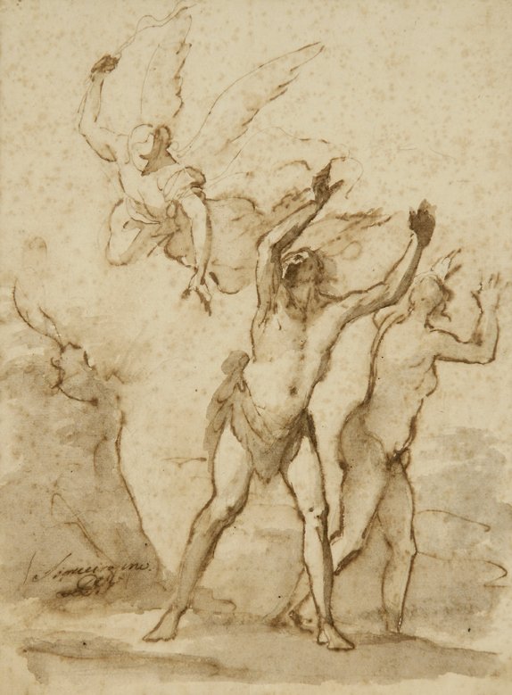 Adam And Eve Expelled From The Earthly Paradise av Domingos Antonio de Sequeira