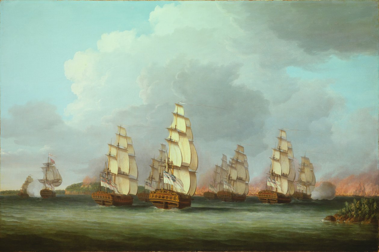 Förintelsen av den amerikanska flottan vid Penobscot Bay av Dominic Serres