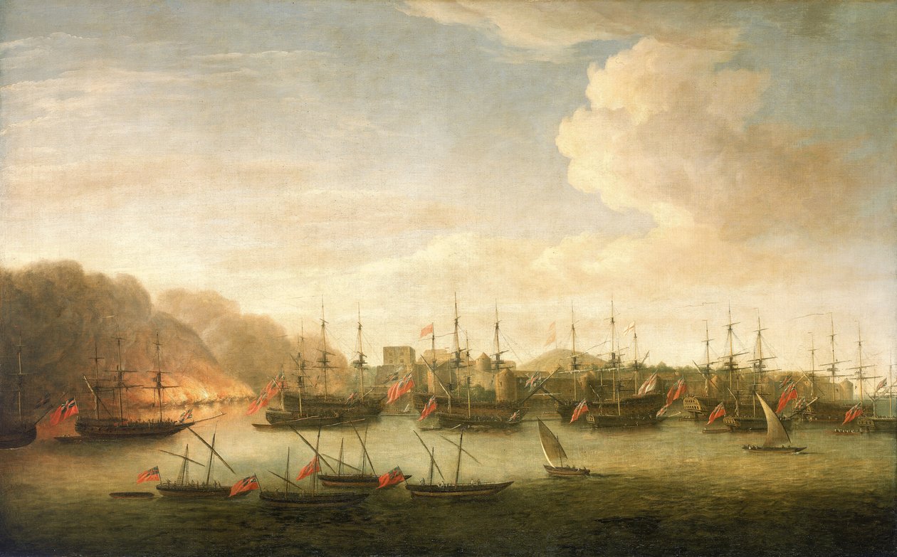 Intagningen av Geriah, februari 1756 av Dominic Serres
