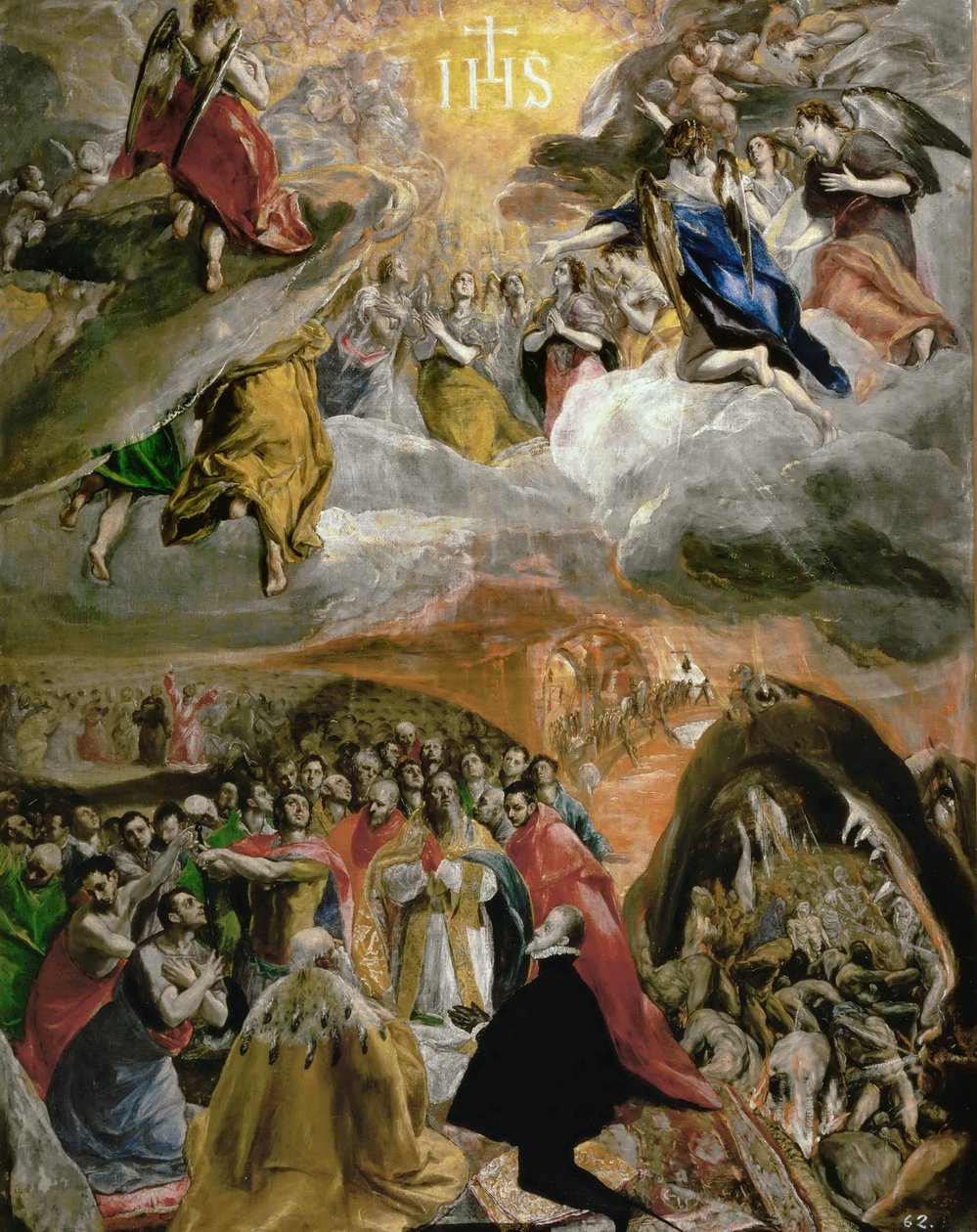 Tillbedjan av Jesu heliga namn, 1577-1579. av Dominico El Greco