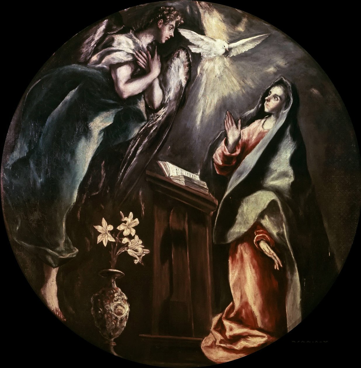Bebådelsen, ca 1603. av Dominico El Greco