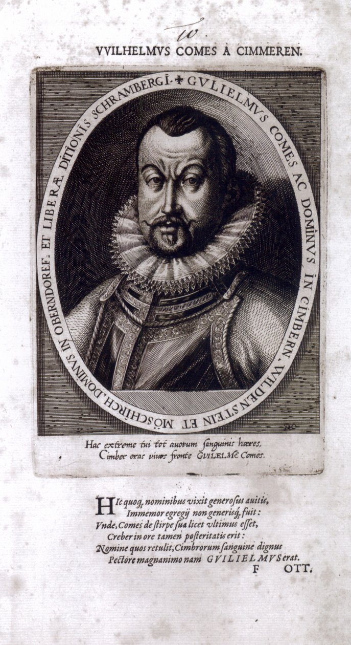 Wilhelm von Zimmer, den sista greven av Zimmer av Dominicus or Custodis Custos