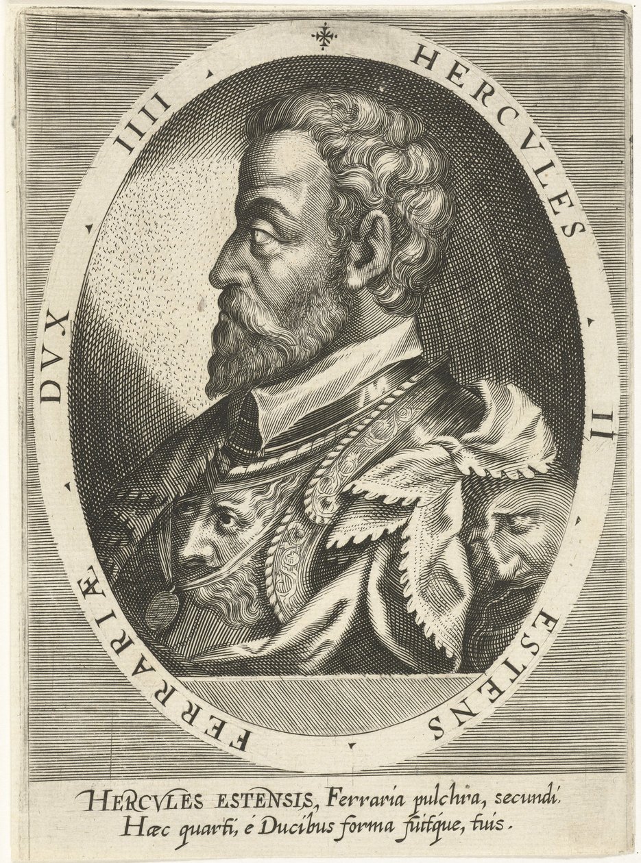 Ercole II dEste 1508-1559, hertig av Ferrara, Modena och Reggio, ca. 1600 av Dominicus or Custodis Custos