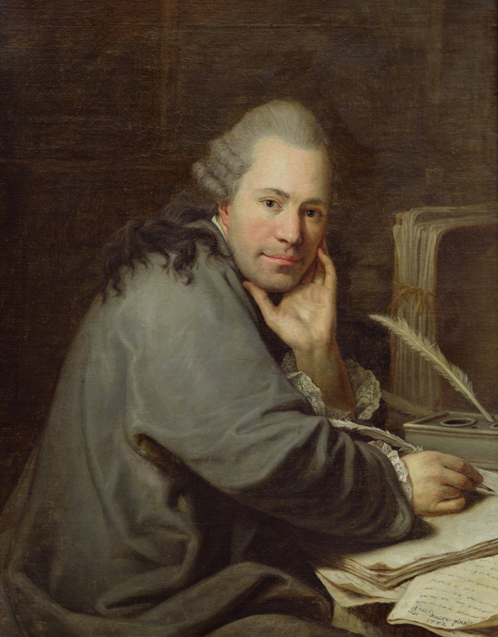 Porträtt av en författare, 1772 av Dominique Doncre