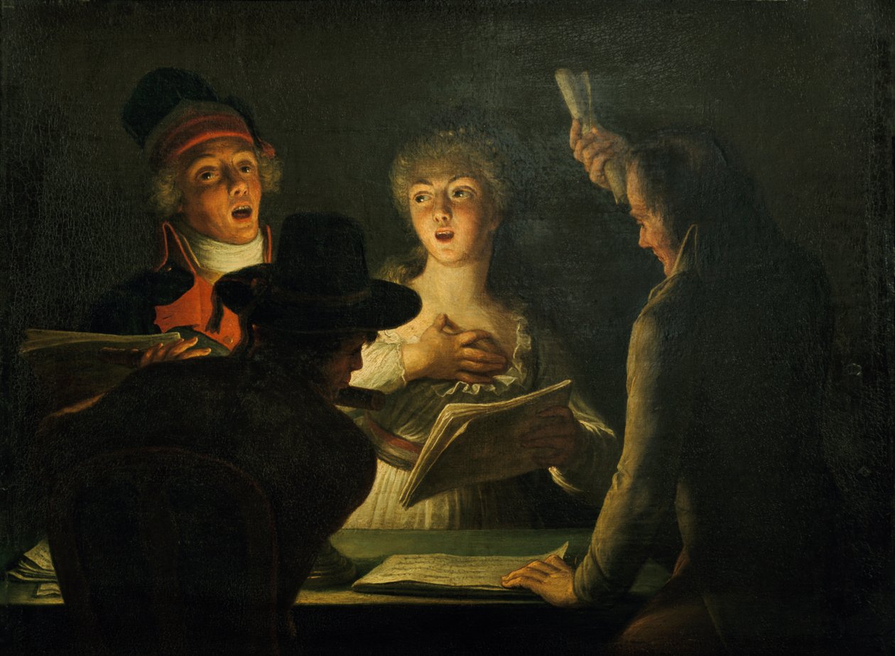 De patriotiska sångarna, 1794 av Dominique Doncre