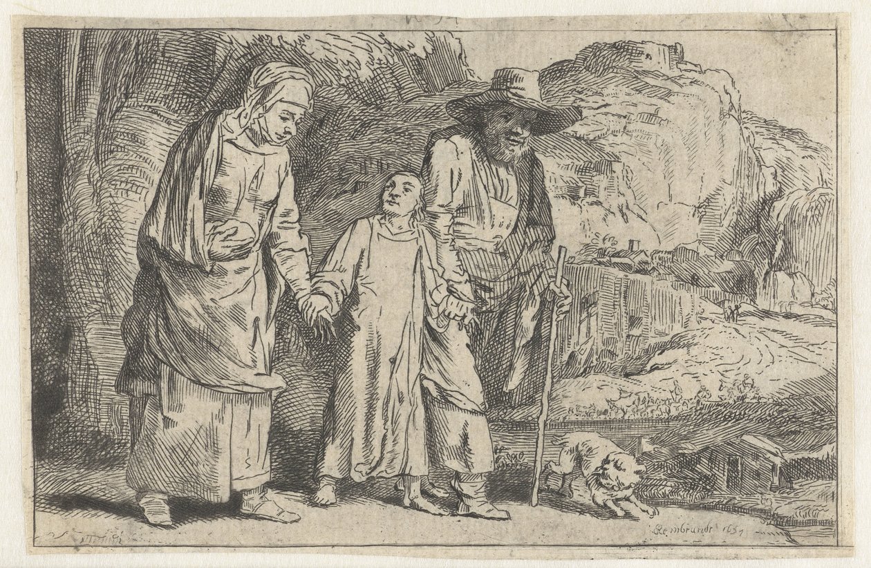 Kristus återvänder från templet med sina föräldrar av Dominique Vivant Denon (baron)