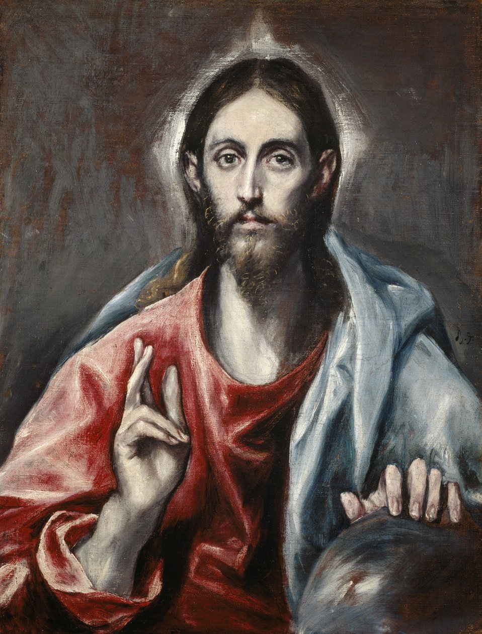 Kristus välsignelse (världens frälsare) av El Greco