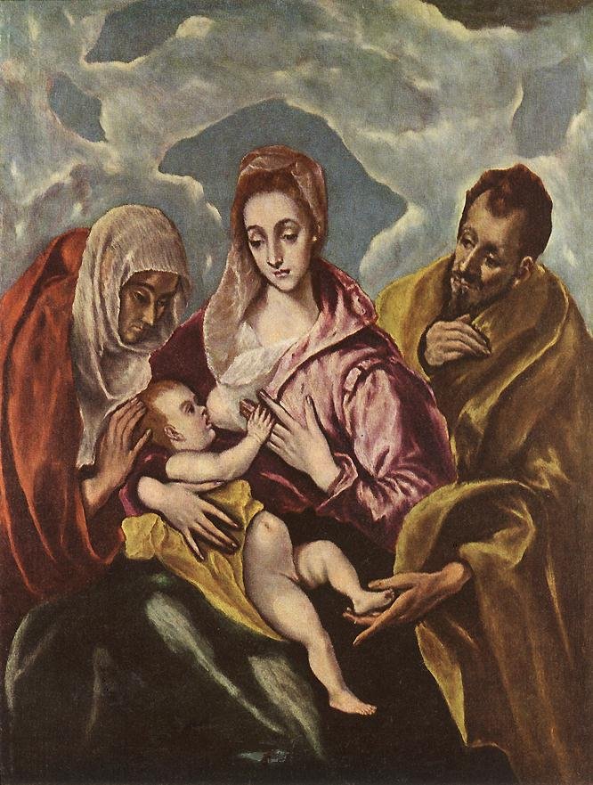 Holy Family with St Anne av El Greco