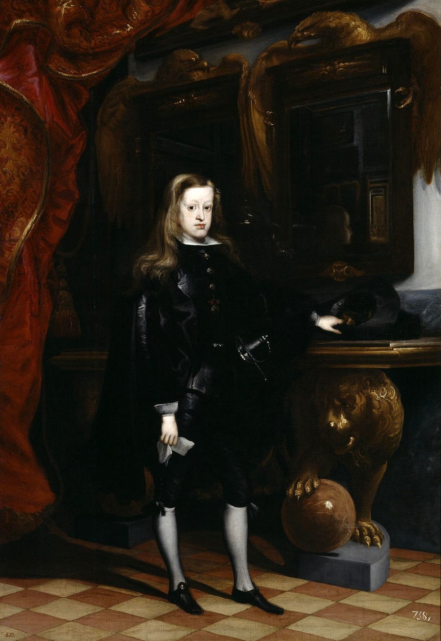 Porträtt av Karl II, ca 1675 av Don Juan Carreno de Miranda