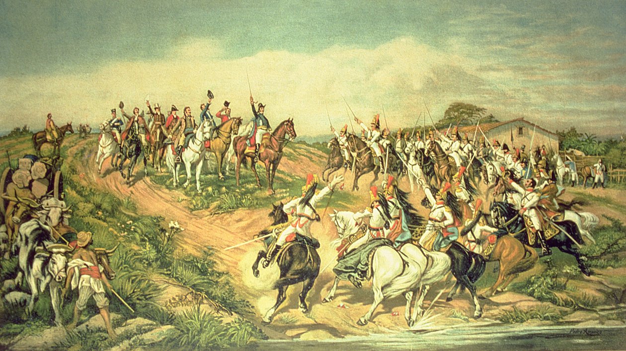 "Självständighet eller död", ropet från Ipiranga den 7 september 1822 (olja på duk) av Don Pedro di Figueredo Americo