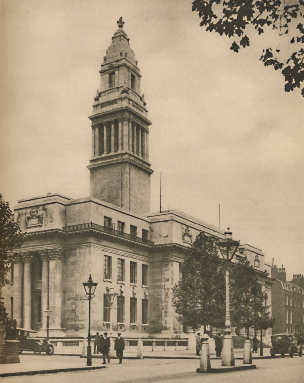 Marylebone Town Hall, en av de mest framstående av Londons nya byggnader, c1935. av Donald McLeish