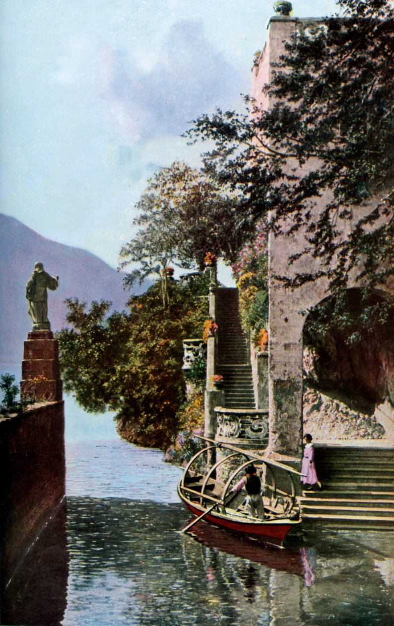 Villa del Balbianello, Lenno, Comosjön, Italien, c1930-talet av Donald McLeish