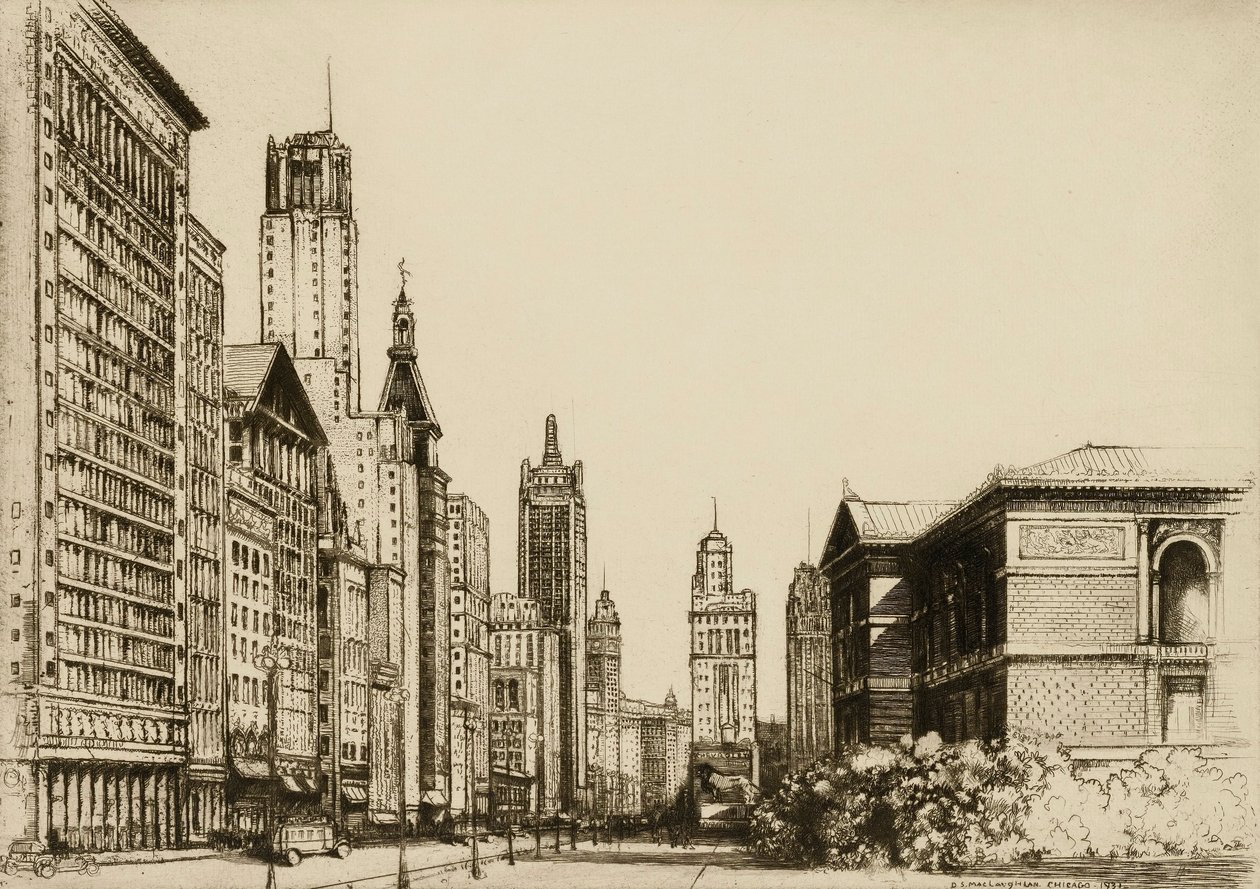 Chicago, Michigan Avenue nr. 1 av Donald Shaw MacLaughlan