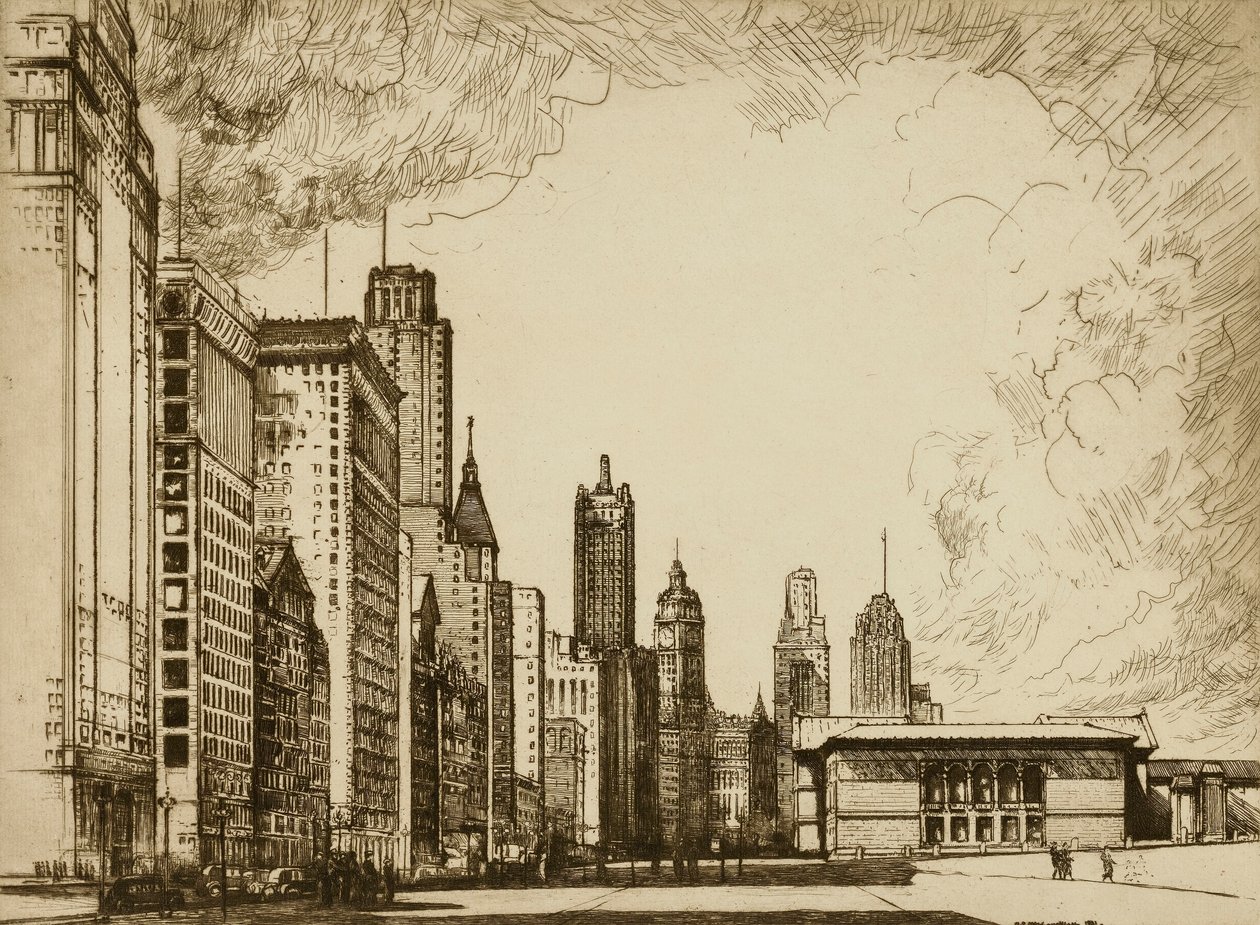 Chicago, Michigan Avenue nr 2 av Donald Shaw MacLaughlan