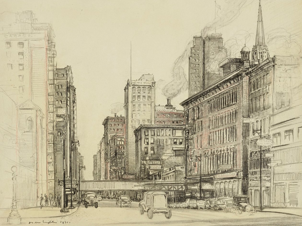 Chicago, North Dearborn Street av Donald Shaw MacLaughlan