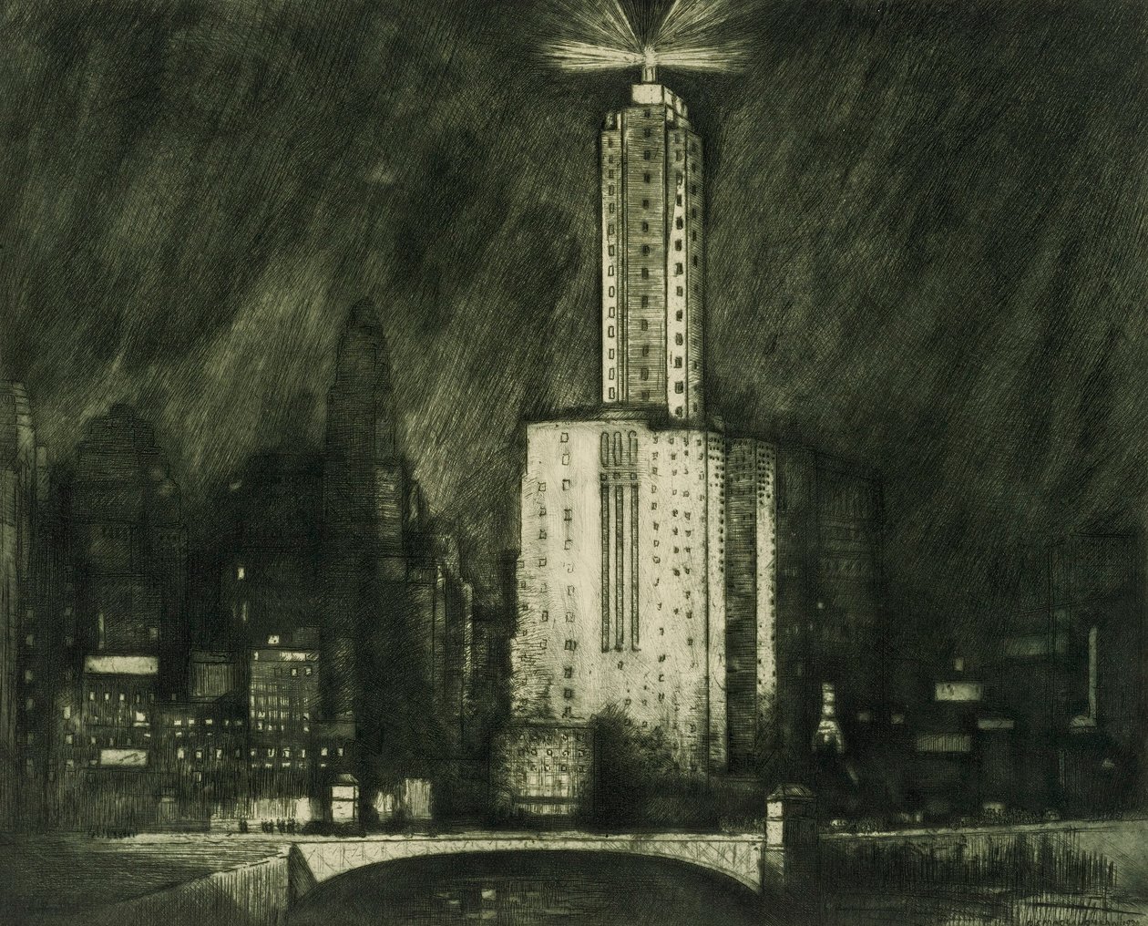 Chicago, Wacker Drive av Donald Shaw MacLaughlan