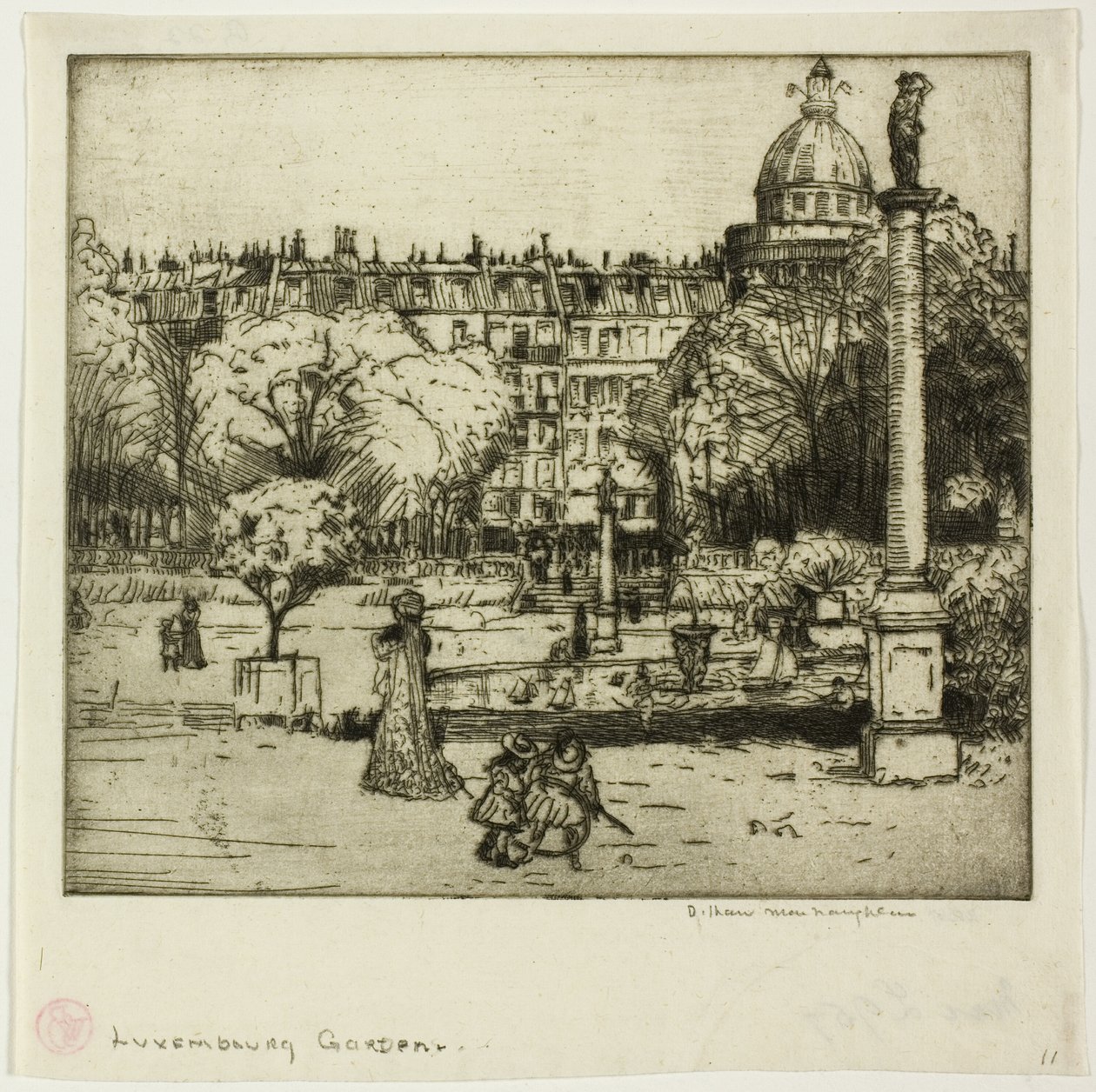 Luxemburgs trädgård, Paris av Donald Shaw MacLaughlan