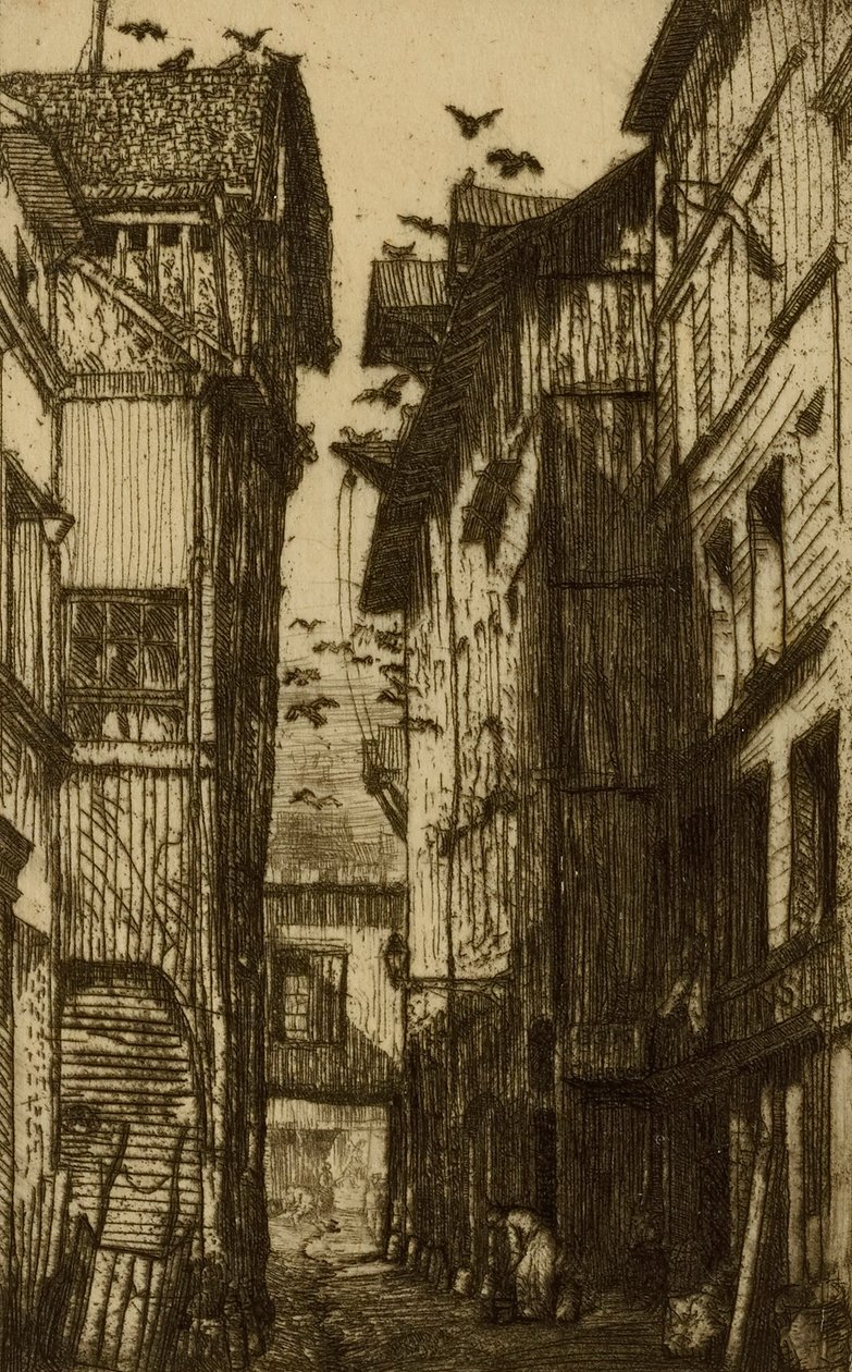 Ruelle des Pigeons, Rouen av Donald Shaw MacLaughlan