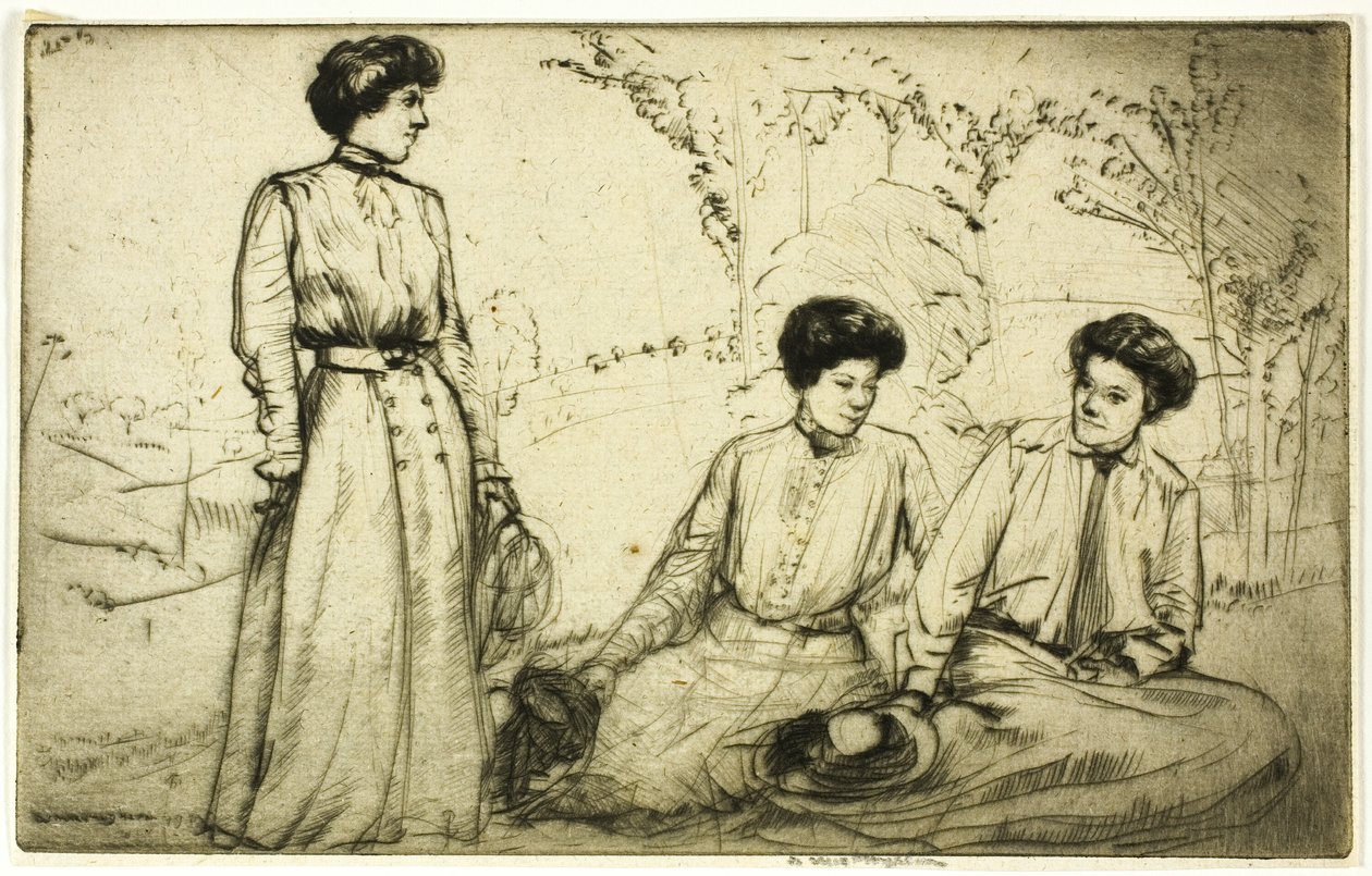 Tre flickor av Donald Shaw MacLaughlan