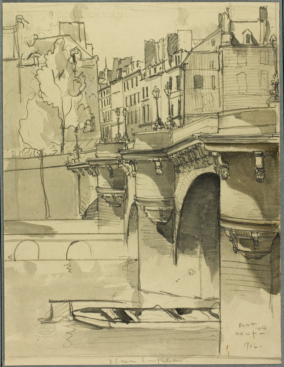 Utsikt över Pont Neuf av Donald Shaw MacLaughlan