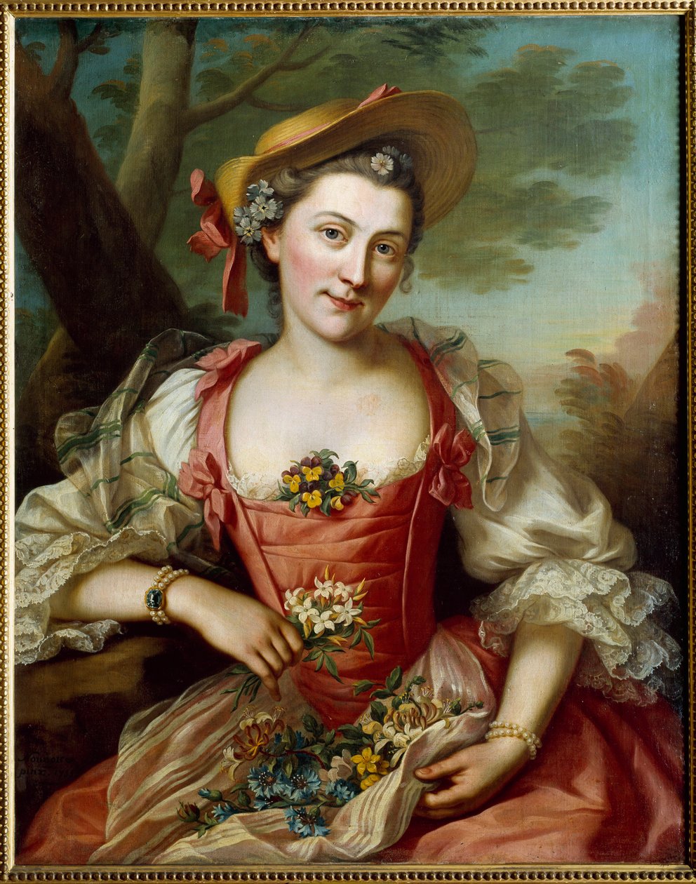 Porträtt av kvinnamålning av Donatien Honotte (1707-1785) 1700-talets Dijon, Museum of Fine Arts av Donat Nonotte