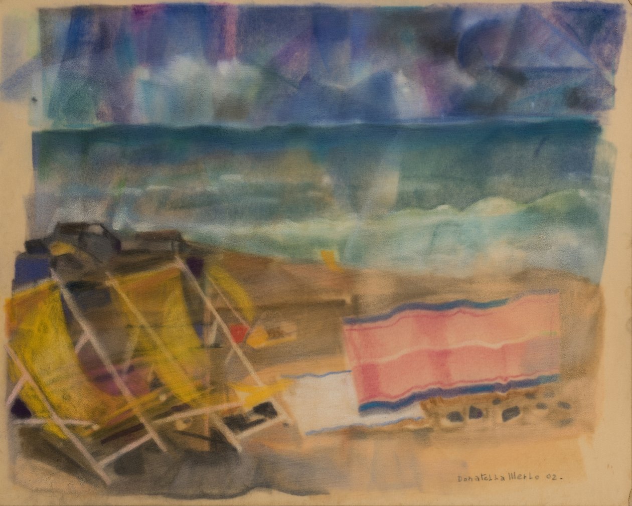 Åskväder kommer snart, 2002 (pastell på sammetspapper) av Donatella Merlo